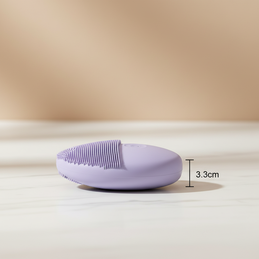 Side View Dimensions - Electric Silicone Face Cleansing Brush